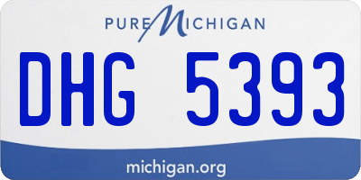 MI license plate DHG5393