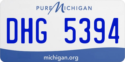 MI license plate DHG5394