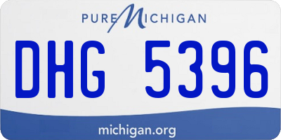 MI license plate DHG5396