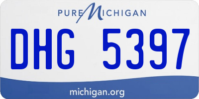 MI license plate DHG5397