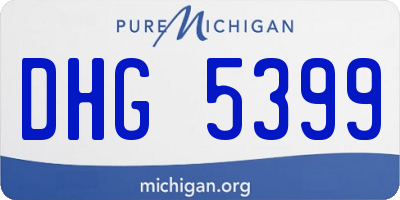 MI license plate DHG5399