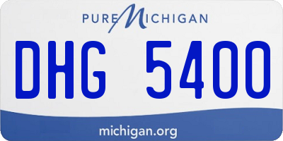 MI license plate DHG5400