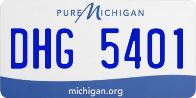 MI license plate DHG5401