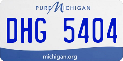 MI license plate DHG5404