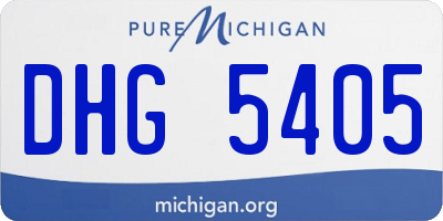 MI license plate DHG5405