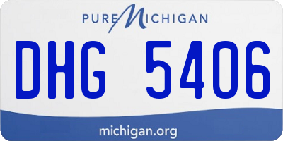 MI license plate DHG5406