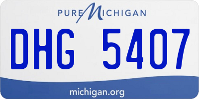 MI license plate DHG5407