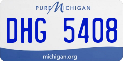MI license plate DHG5408