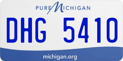 MI license plate DHG5410