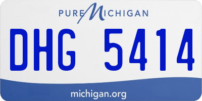MI license plate DHG5414