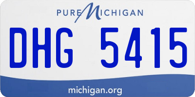 MI license plate DHG5415