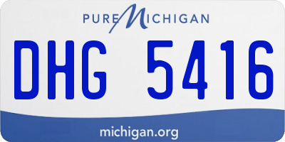 MI license plate DHG5416