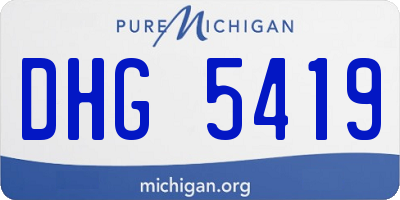 MI license plate DHG5419