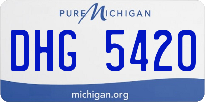 MI license plate DHG5420
