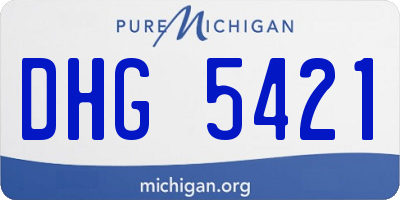 MI license plate DHG5421
