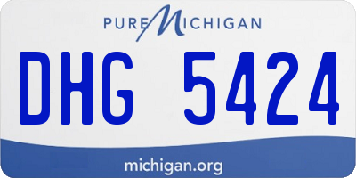 MI license plate DHG5424