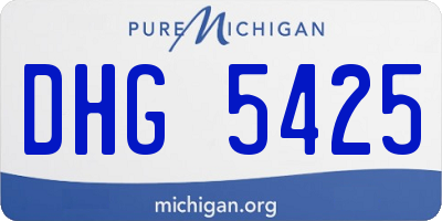MI license plate DHG5425