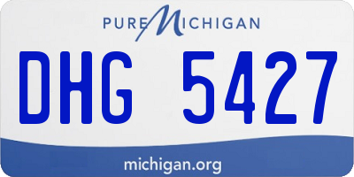 MI license plate DHG5427
