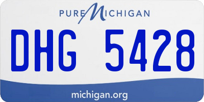 MI license plate DHG5428