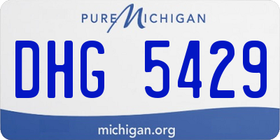 MI license plate DHG5429