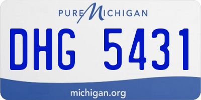 MI license plate DHG5431