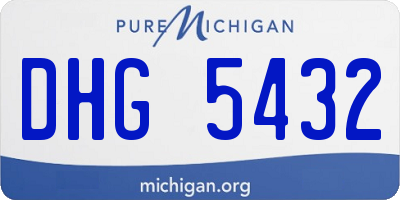 MI license plate DHG5432