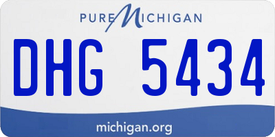 MI license plate DHG5434