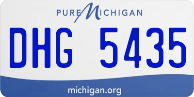 MI license plate DHG5435