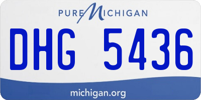 MI license plate DHG5436