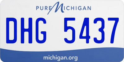 MI license plate DHG5437