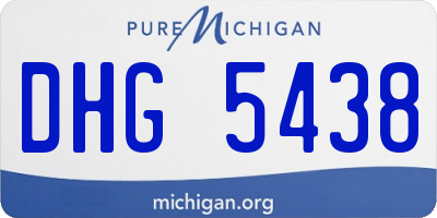 MI license plate DHG5438