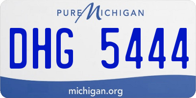 MI license plate DHG5444