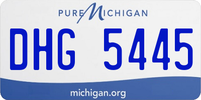MI license plate DHG5445