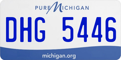 MI license plate DHG5446