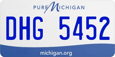 MI license plate DHG5452