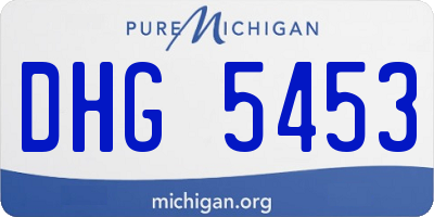 MI license plate DHG5453