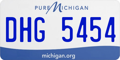 MI license plate DHG5454