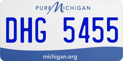MI license plate DHG5455
