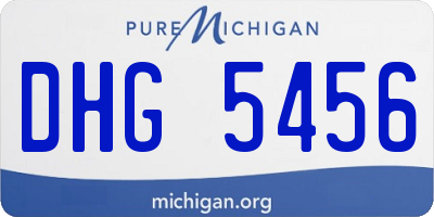 MI license plate DHG5456