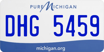 MI license plate DHG5459
