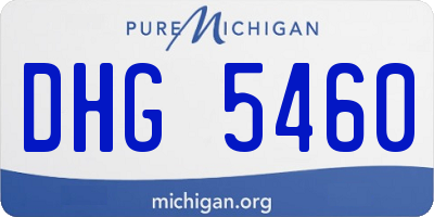MI license plate DHG5460