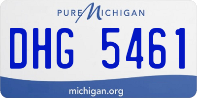MI license plate DHG5461