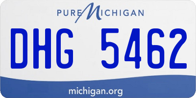 MI license plate DHG5462
