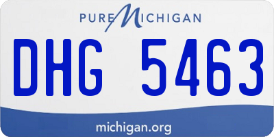 MI license plate DHG5463