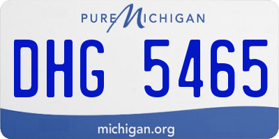 MI license plate DHG5465