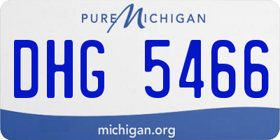 MI license plate DHG5466