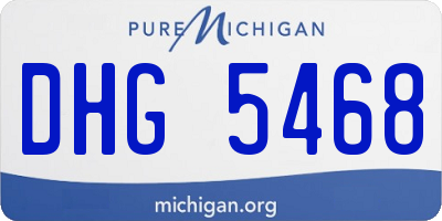 MI license plate DHG5468