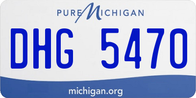 MI license plate DHG5470