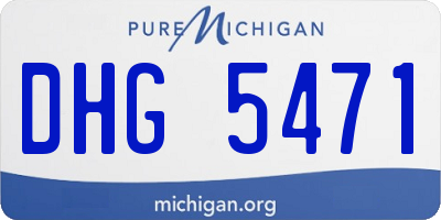 MI license plate DHG5471