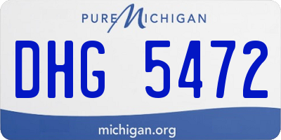 MI license plate DHG5472